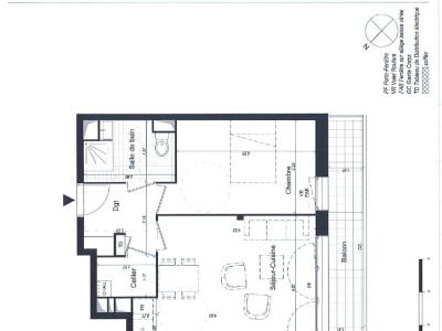 APPARTEMENT T2 - LILLE SUD - 46.4 m2 - LOUÉ